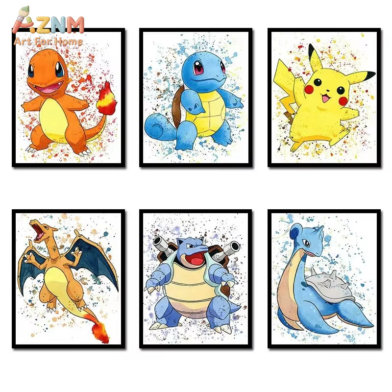 Photography Nature - 1 adet, Anime Pokemon tuval boyama