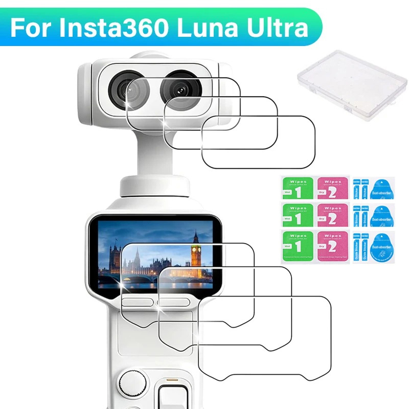 Lens Cleaning Kit - Insta360 Luna Ultra için 9H Temperli