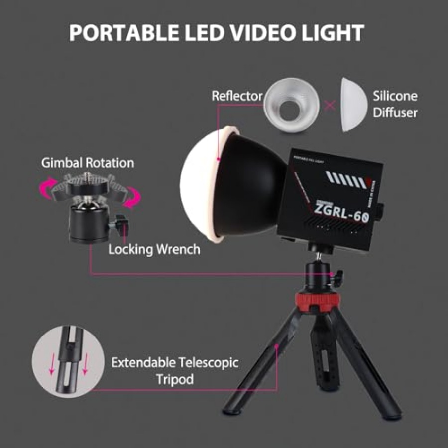 60W COB LED Video Işığı, 8000  - Photography Video incelemesi ve fiyatı