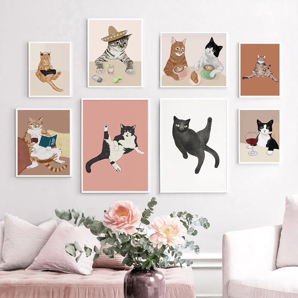 Komik şarap siyah kedi duvar s - Photography Duck incelemesi ve fiyatı